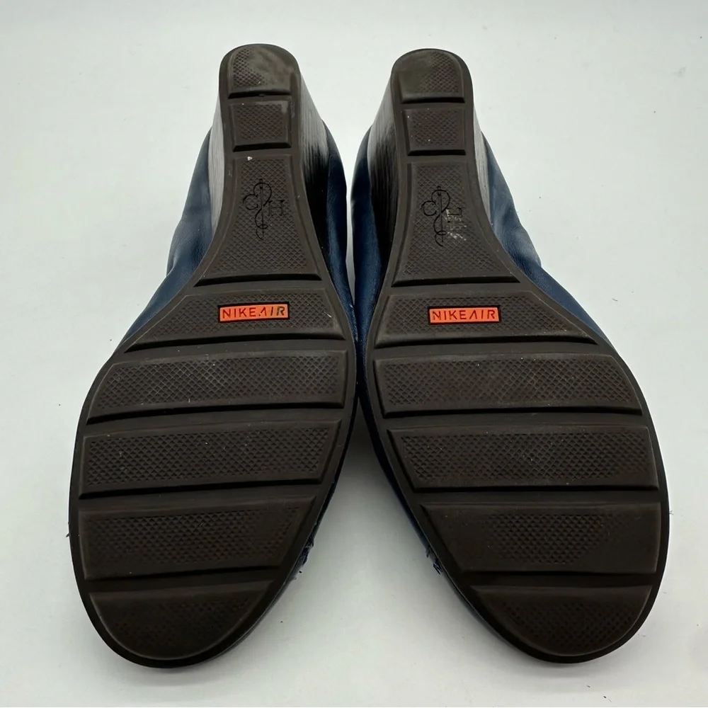 Cole Haan x Nike Air Navy Blue Leather Women's Wedges